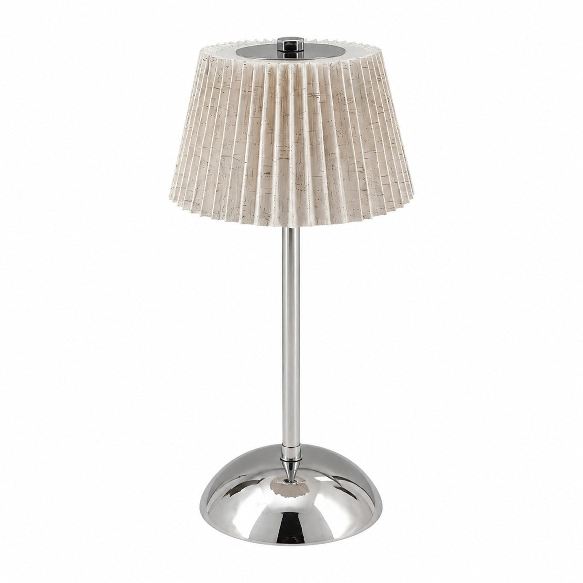 Chinese Style Pleated Fabric Night Light, Bauhaus Luxury, Touch Switch, for Bedroom Living – Type b-beige luxury silver
