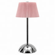 Chinese Style Pleated Fabric Night Light, Bauhaus Luxury, Touch Switch, for Bedroom Living – Type b-pink luxury silver