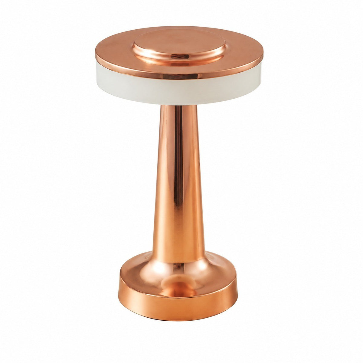 LED Dumbbell Night Light, Creative Decorative Table Lamp, Metal Nordic Style, Rechargeable – Dumbbell d type flying saucer-gold