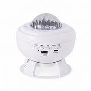 Bluetooth Speaker Aurora Lamp, Starry Sky Projector, Moon Light, Rechargeable Table Lamp – Rechargeable bluetooth speaker aurora white