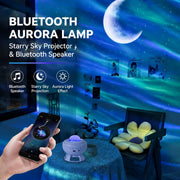 Bluetooth Speaker Aurora Lamp, Starry Sky Projector, Moon Light, Rechargeable Table Lamp