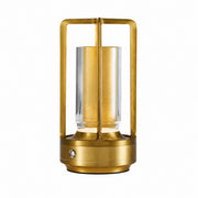 Rechargeable Outdoor Table Lamp, Touch Sensor Night Light, Color Changing, Metal, Modern – Aluminum cross, gold finish