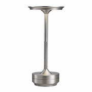 Rechargeable Outdoor Table Lamp, Touch Sensor Night Light, Color Changing, Metal, Modern – Aluminum ufo a-type, silver finish