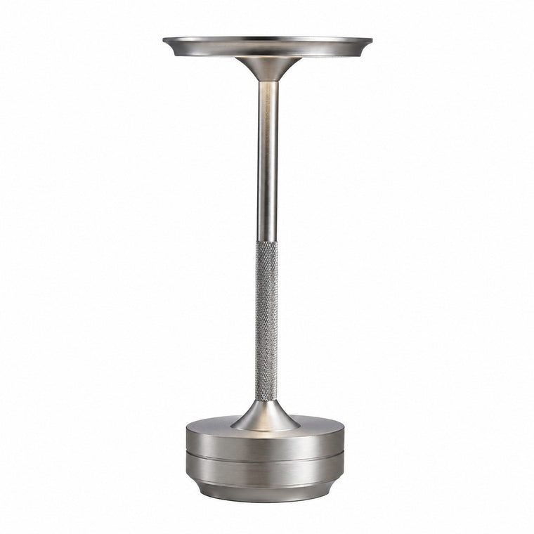 Rechargeable Outdoor Table Lamp, Touch Sensor Night Light, Color Changing, Metal, Modern – Aluminum ufo a-type, silver finish