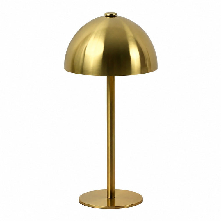 Metal Mushroom Table Lamp, Two-Section Flower Bud Design, Bedside Night Light, Bedroom & – Gold