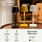 Rechargeable High-Footed Ambient Table Lamp, Metal, Touch Switch, for Restaurant Bar