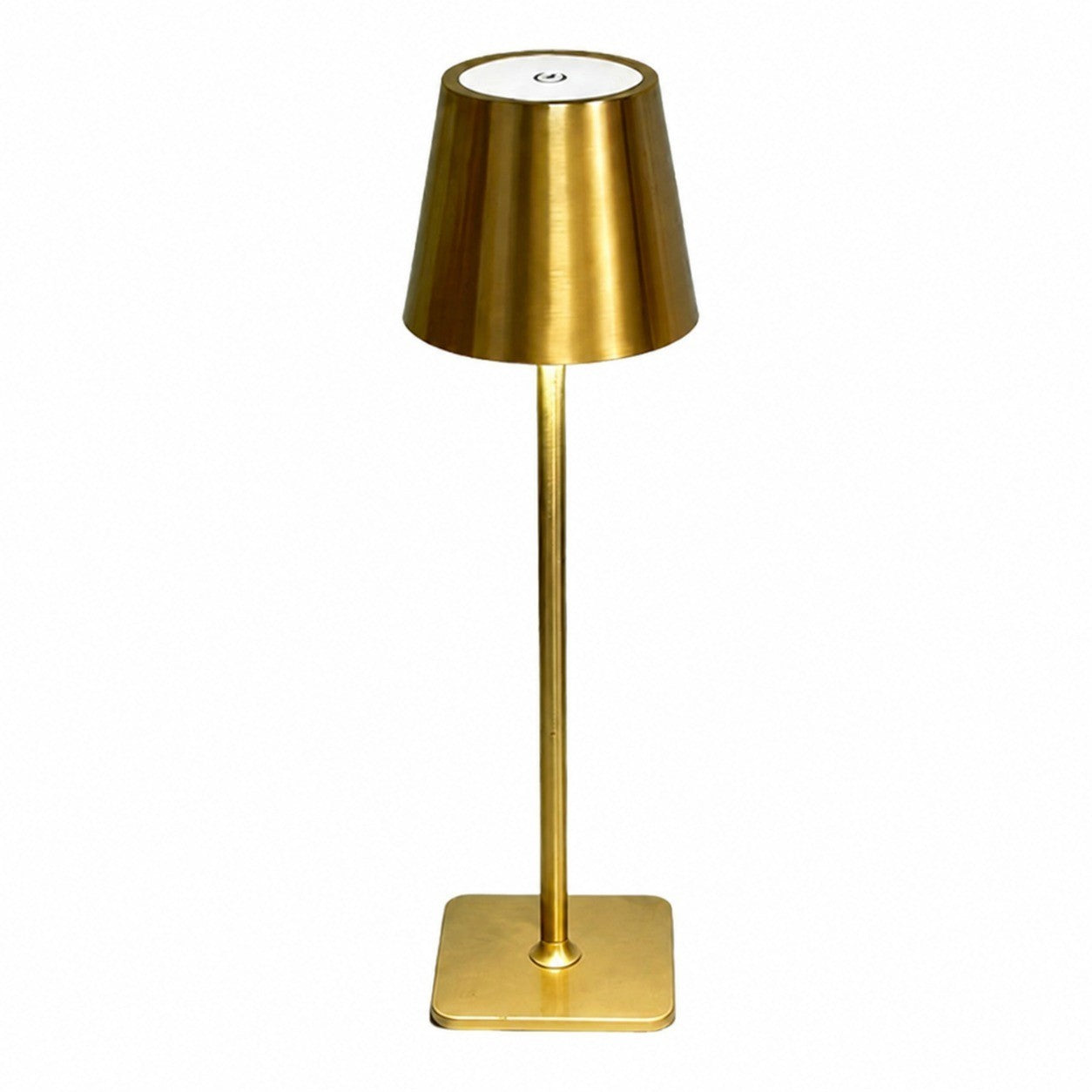 Metal Table Lamp for Living Room Bedroom, Long Stem Decorative Ambient Lighting, Home Bar – Gold metal tall lamp square thin shape