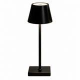 Metal Table Lamp for Living Room Bedroom, Long Stem Decorative Ambient Lighting, Home Bar – Black plastic weighted tall two-section pole