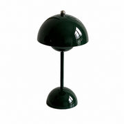 Danish Retro Flower Bud Table Lamp, Metal, Modern Simple, Living Room Bedroom Night Light – Dark green