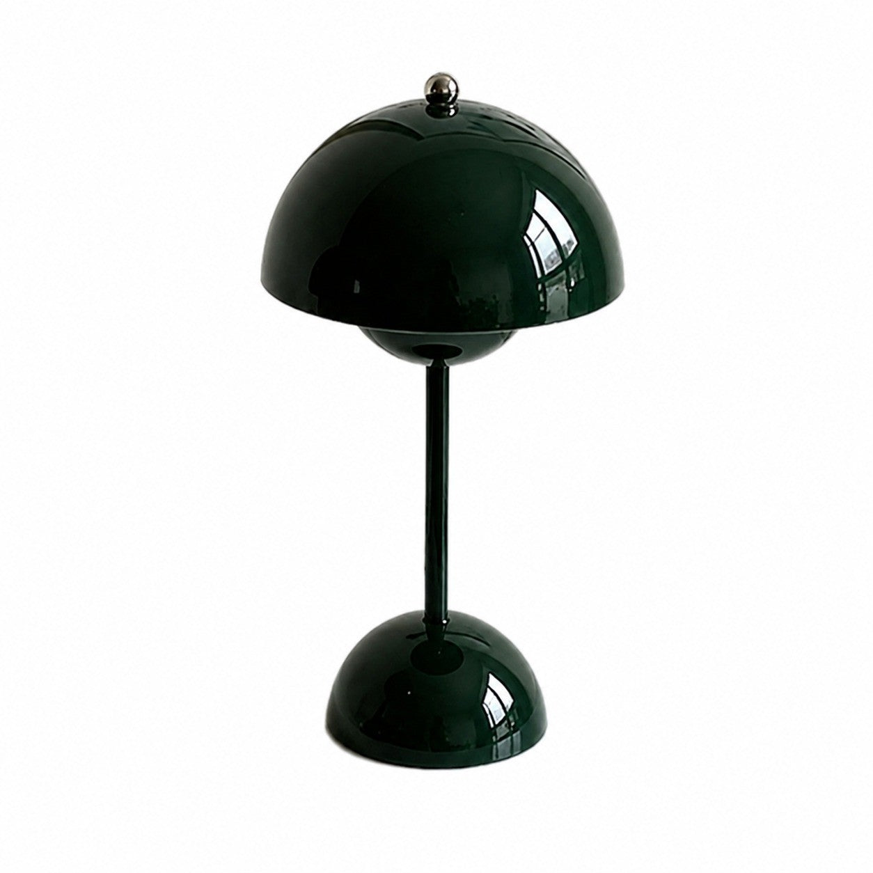 Danish Retro Flower Bud Table Lamp, Metal, Modern Simple, Living Room Bedroom Night Light – Dark green