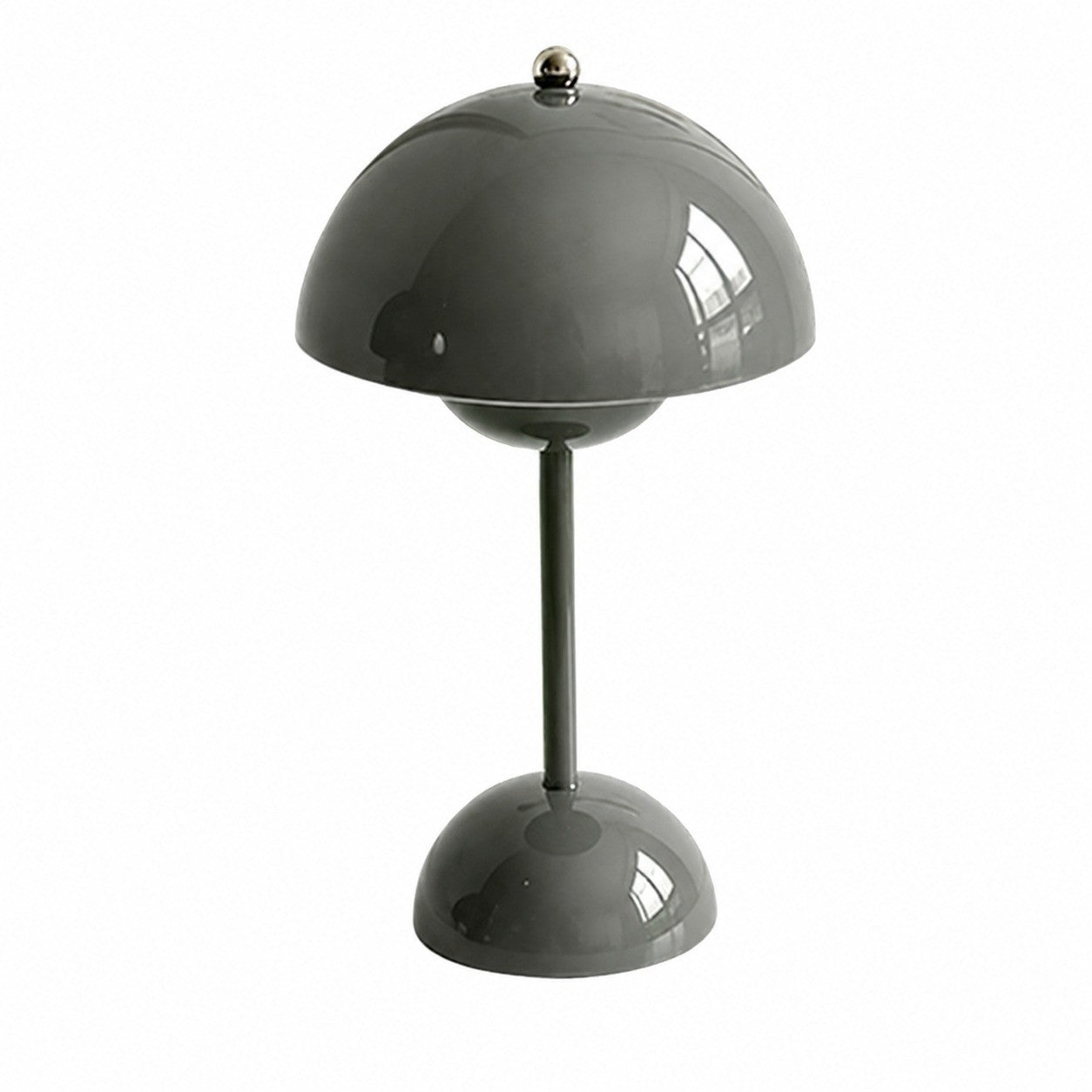 Danish Retro Flower Bud Table Lamp, Metal, Modern Simple, Living Room Bedroom Night Light – Grey