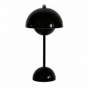 Danish Retro Flower Bud Table Lamp, Metal, Modern Simple, Living Room Bedroom Night Light – Black