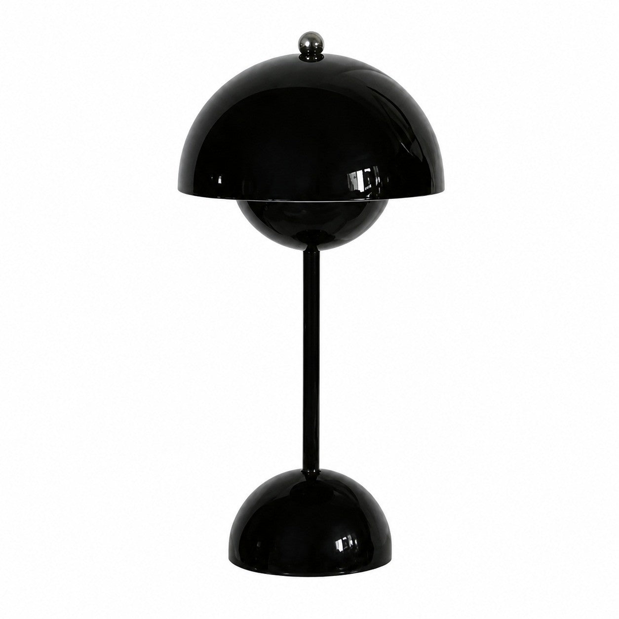 Danish Retro Flower Bud Table Lamp, Metal, Modern Simple, Living Room Bedroom Night Light – Black