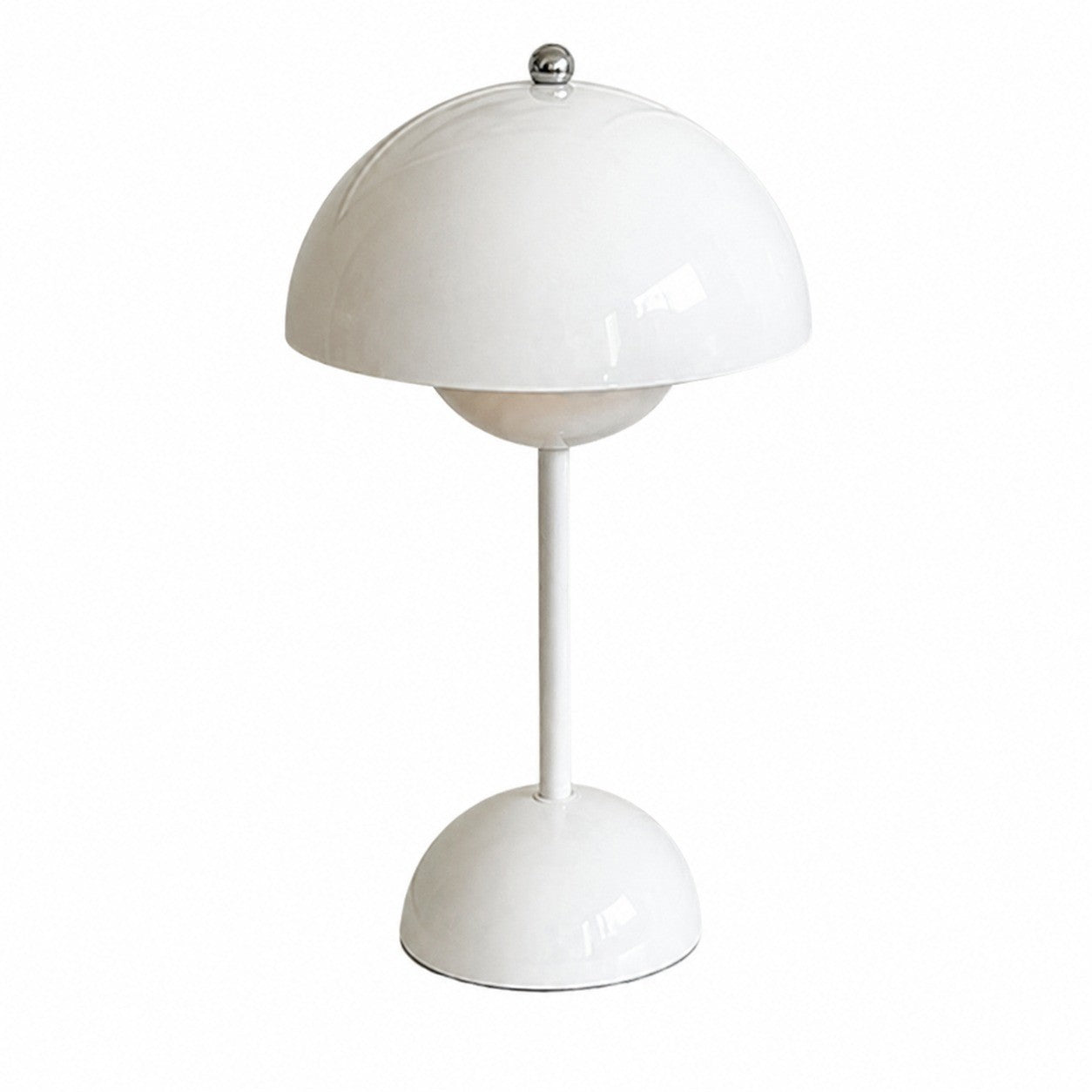 Danish Retro Flower Bud Table Lamp, Metal, Modern Simple, Living Room Bedroom Night Light – White
