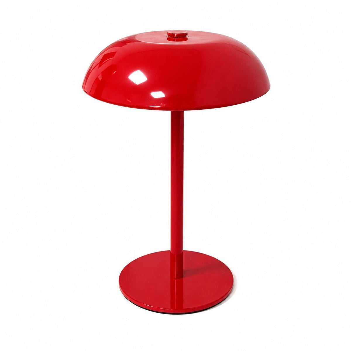 Metal Mushroom Table Lamp, American Retro, Night Light, for Bedroom Bar Hotel – Bright red