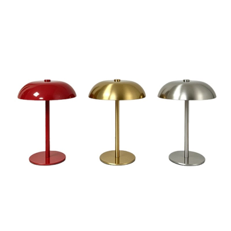 Metal Mushroom Table Lamp, American Retro, Night Light, for Bedroom Bar Hotel