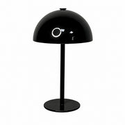 Rechargeable Table Lamp, Nordic Flower Bud Design, Bedside Night Light, Living Room Bedroom – Black