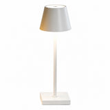 Metal Table Lamp for Living Room Bedroom, Long Stem Decorative Ambient Lighting, Home Bar – White plastic weighted tall two-section pole