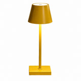 Rechargeable High-Footed Ambient Table Lamp, Metal, Touch Switch, for Restaurant Bar – Gold plastic weighted tall two-section pole