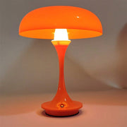 Rechargeable Mushroom Table Lamp, Cream Color, Bedside Night Light, Creative Desk Decor for