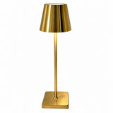 Metal Table Lamp for Living Room Bedroom, Long Stem Decorative Ambient Lighting, Home Bar – Gold metal tall weights