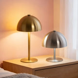 Metal Mushroom Table Lamp, Flower Bud Design, Bedside Nightstand Light, Living Room Decor