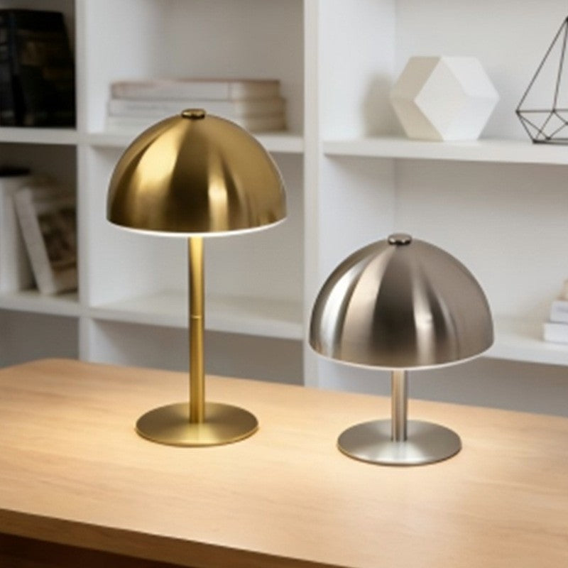 Metal Mushroom Table Lamp, Flower Bud Design, Bedside Nightstand Light, Living Room Decor