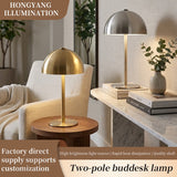 Metal Mushroom Table Lamp, Flower Bud Design, Bedside Nightstand Light, Living Room Decor