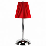 Chinese Style Pleated Fabric Night Light, Bauhaus Luxury, Touch Switch, for Bedroom Living – Type a-red luxury silver