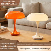 Rechargeable Mushroom Night Light, Cream Style, Table Lamp for Bedroom, Restaurant, Hotel