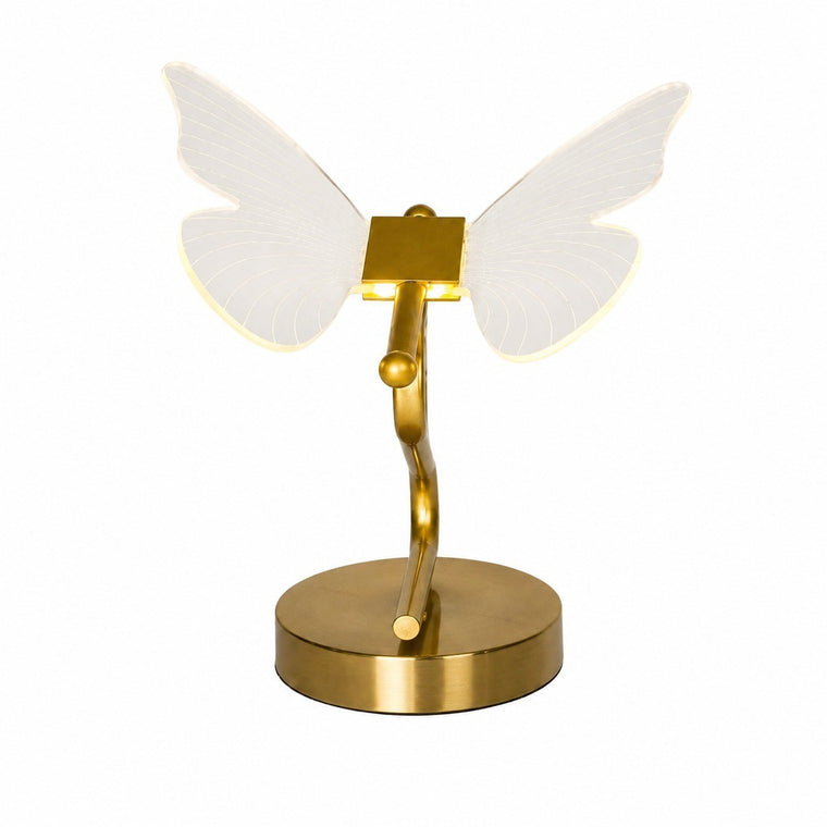 Butterfly Table Lamp, Acrylic Bedside Lamp for Girls Room, Touch Sensitive Night Light, USB – Curve butterfly charging model