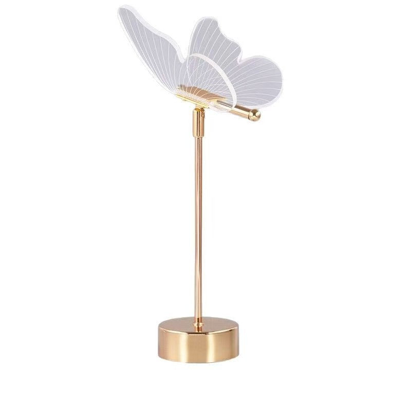 Butterfly Table Lamp, Acrylic Bedside Lamp for Girls Room, Touch Sensitive Night Light, USB