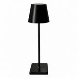 Rechargeable High-Footed Ambient Table Lamp, Metal, Touch Switch, for Restaurant Bar – Black metal tall weights