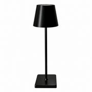 Rechargeable High-Footed Ambient Table Lamp, Metal, Touch Switch, for Restaurant Bar – Black metal tall weights