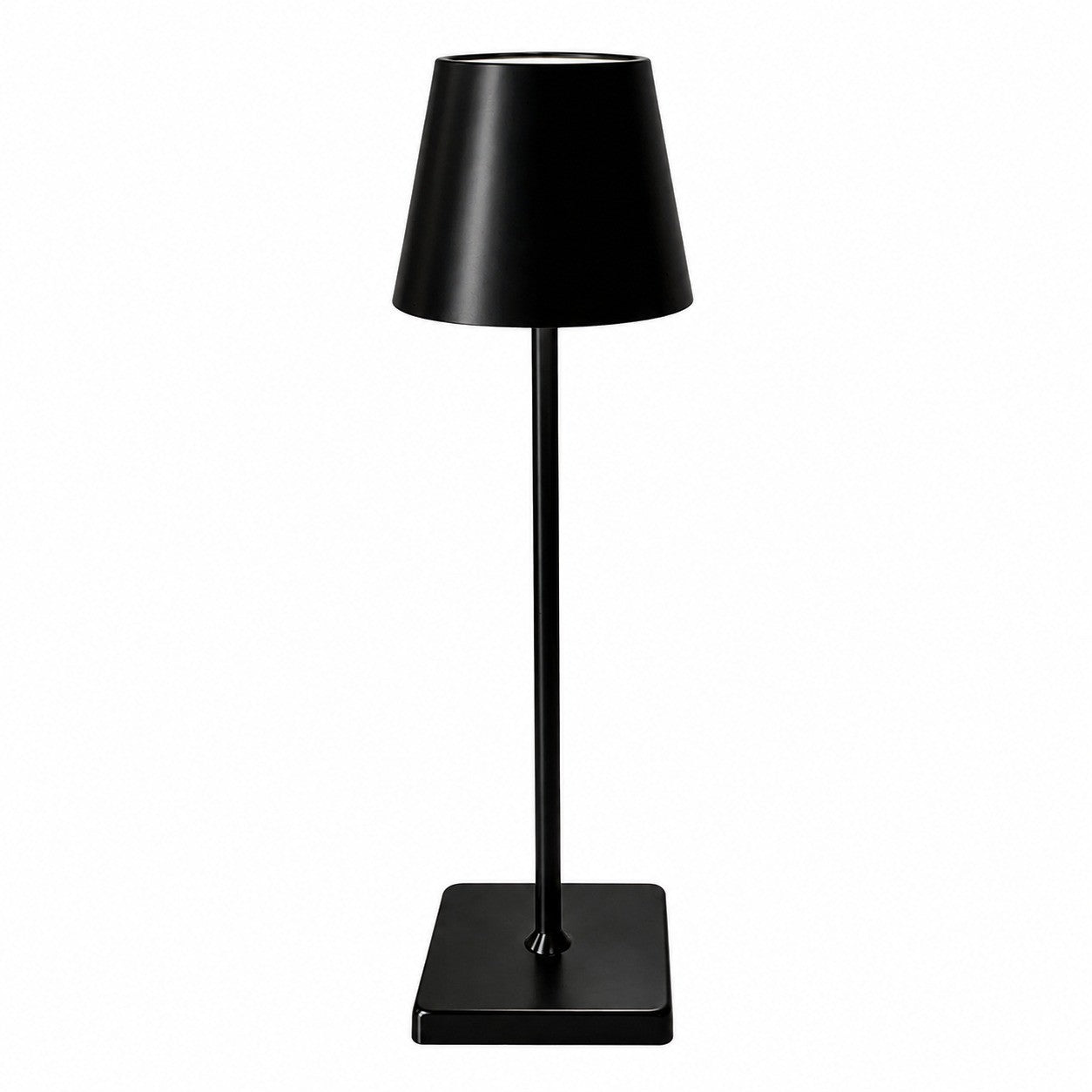 Rechargeable High-Footed Ambient Table Lamp, Metal, Touch Switch, for Restaurant Bar – Black metal tall weights