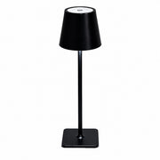 Rechargeable High-Footed Ambient Table Lamp, Metal, Touch Switch, for Restaurant Bar – Black metal tall lamp square thin bottom