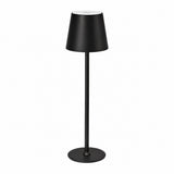 Rechargeable High-Footed Ambient Table Lamp, Metal, Touch Switch, for Restaurant Bar – Black metal round tall lamp