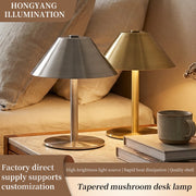 Tapered Metal Table Lamp, Nordic Bedside Night Light, Living Room Decor