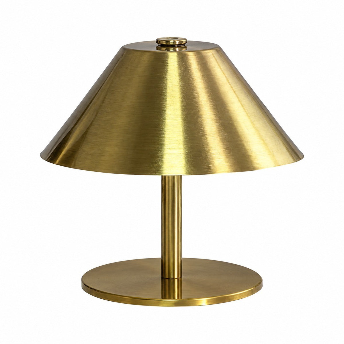 Tapered Metal Table Lamp, Nordic Bedside Night Light, Living Room Decor – Gold (15x17)