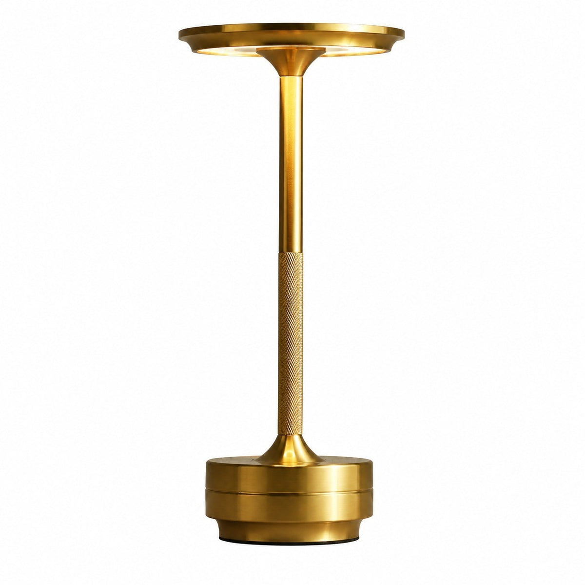 Rechargeable Outdoor Table Lamp, Touch Sensor Night Light, Color Changing, Metal, Modern – Aluminum ufo a-type, gold finish
