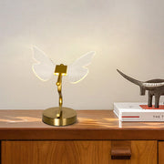 Butterfly Table Lamp, Acrylic Bedside Lamp for Girls Room, Touch Sensitive Night Light, USB