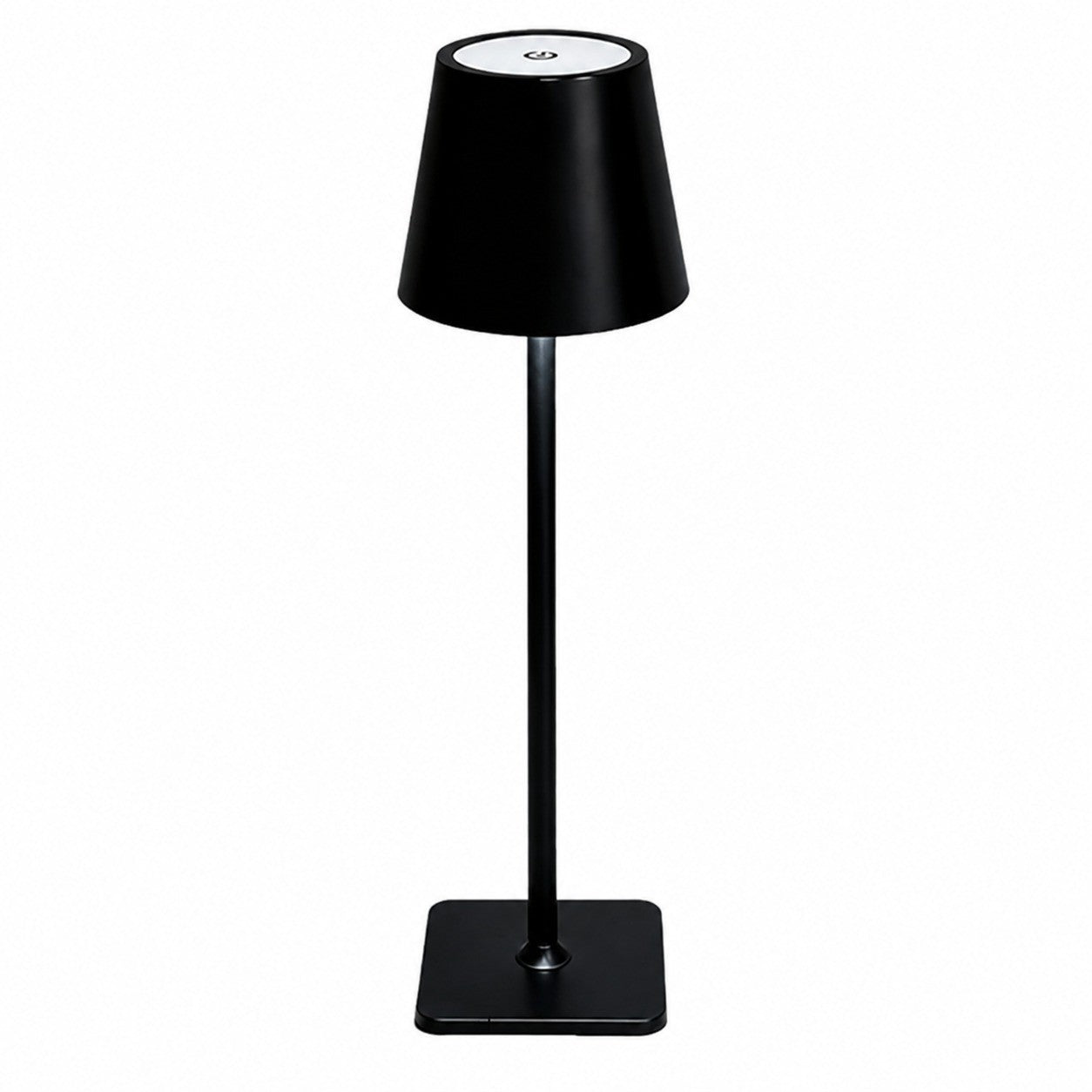 Metal Table Lamp for Living Room Bedroom, Long Stem Decorative Ambient Lighting, Home Bar – Black metal tall lamp square thin shape