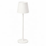 Metal Table Lamp for Living Room Bedroom, Long Stem Decorative Ambient Lighting, Home Bar – White metal round tall lamp