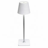 Metal Table Lamp for Living Room Bedroom, Long Stem Decorative Ambient Lighting, Home Bar – White metal tall lamp square thin shape