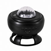 Bluetooth Speaker Aurora Lamp, Starry Sky Projector, Moon Light, Rechargeable Table Lamp – Rechargeable bluetooth speaker aurora black