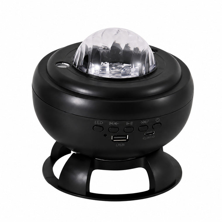 Bluetooth Speaker Aurora Lamp, Starry Sky Projector, Moon Light, Rechargeable Table Lamp – Rechargeable bluetooth speaker aurora black