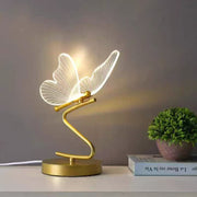 Butterfly Table Lamp, Acrylic Bedside Lamp for Girls Room, Touch Sensitive Night Light, USB