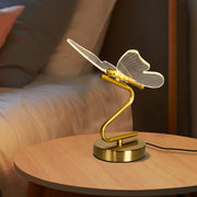Butterfly Table Lamp, Acrylic Bedside Lamp for Girls Room, Touch Sensitive Night Light, USB