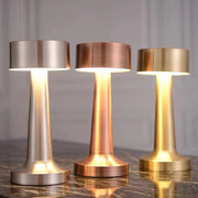 LED Dumbbell Night Light, Creative Decorative Table Lamp, Metal Nordic Style, Rechargeable