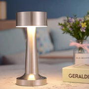LED Dumbbell Night Light, Creative Decorative Table Lamp, Metal Nordic Style, Rechargeable